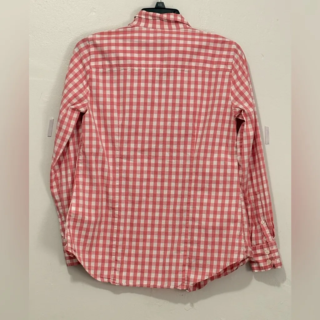 ➡️ J.Crew Women’s Pink Gingham Button-Down Shirt Size XS - Image 6