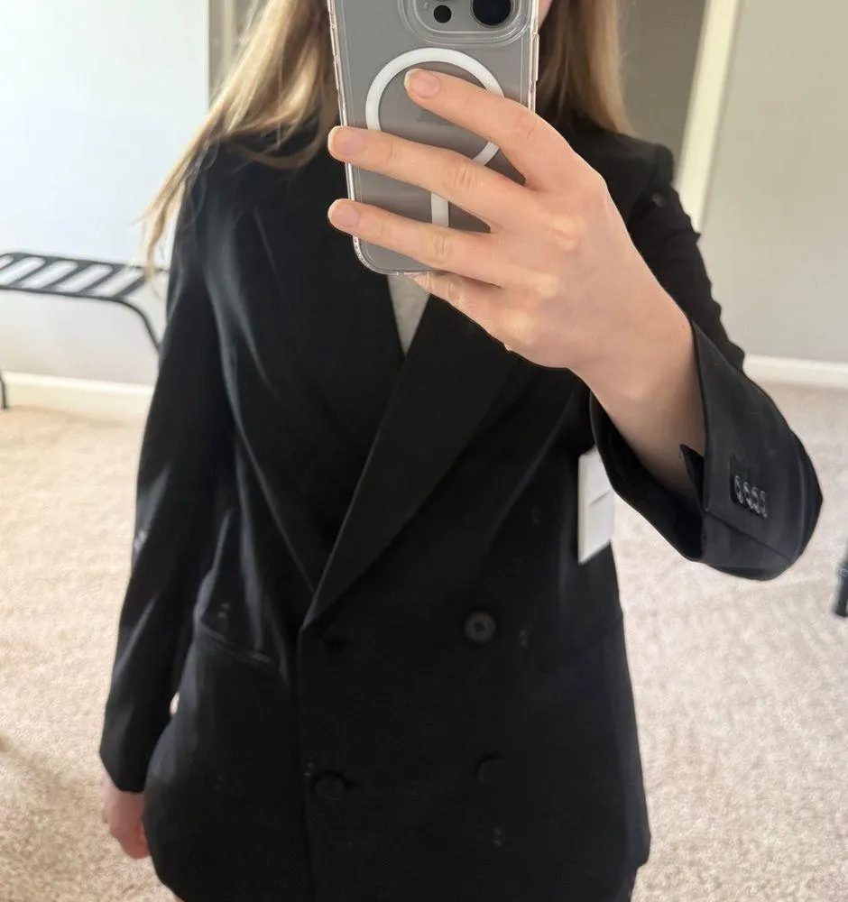 NWT Aritzia Wilfred Toledo Blazer in Black Noir | Size XS - Image 5