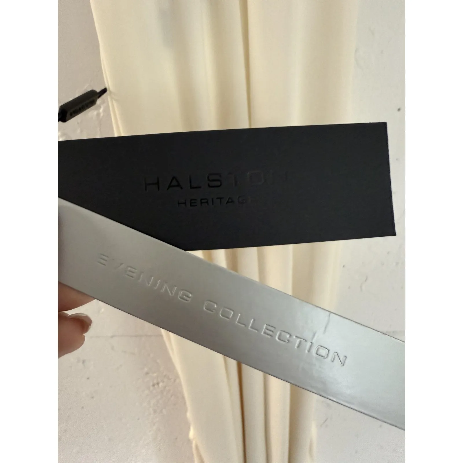 Halston Heritage Dress Womens Medium Chalk White Evening Gown Maxi JOJ161764 NWT - Image 6