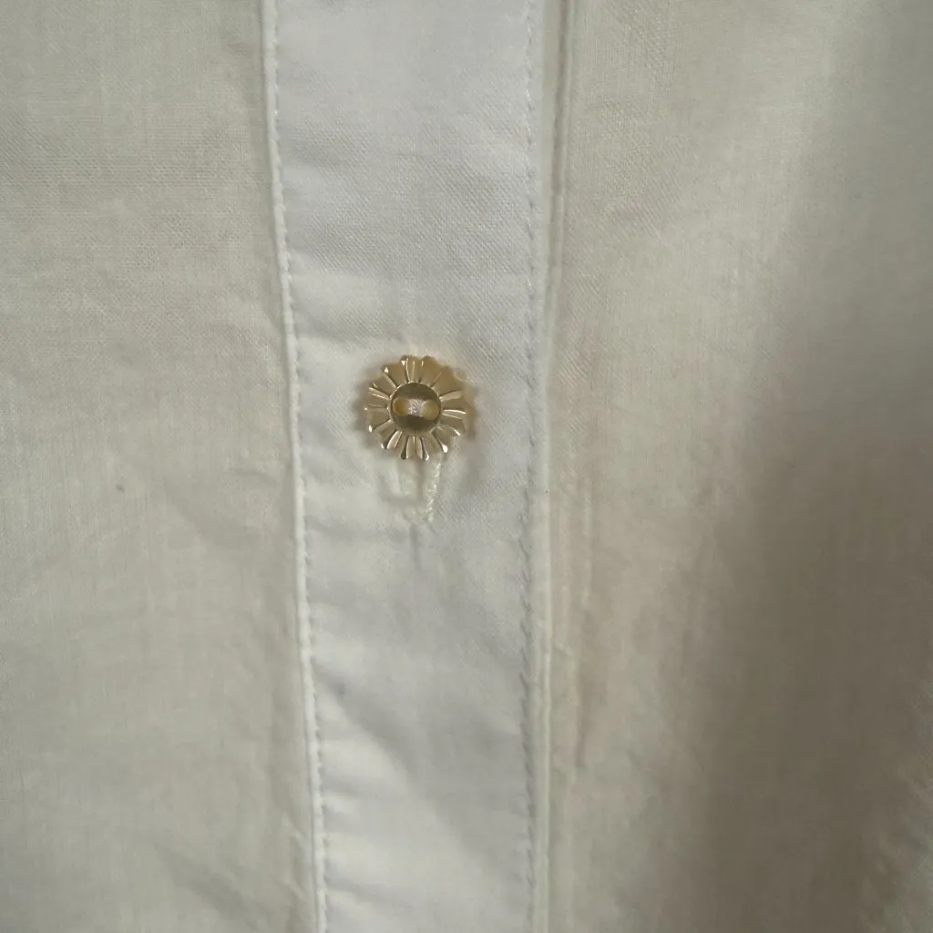 Kumikyoku white collared button down shirt women's size 2 - Image 10