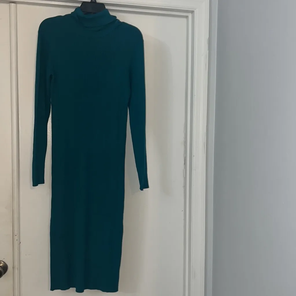 PrettyGuide Turtleneck Sweater Dress Long Sleeve Ribbed Knit Stretch Body - Image 3