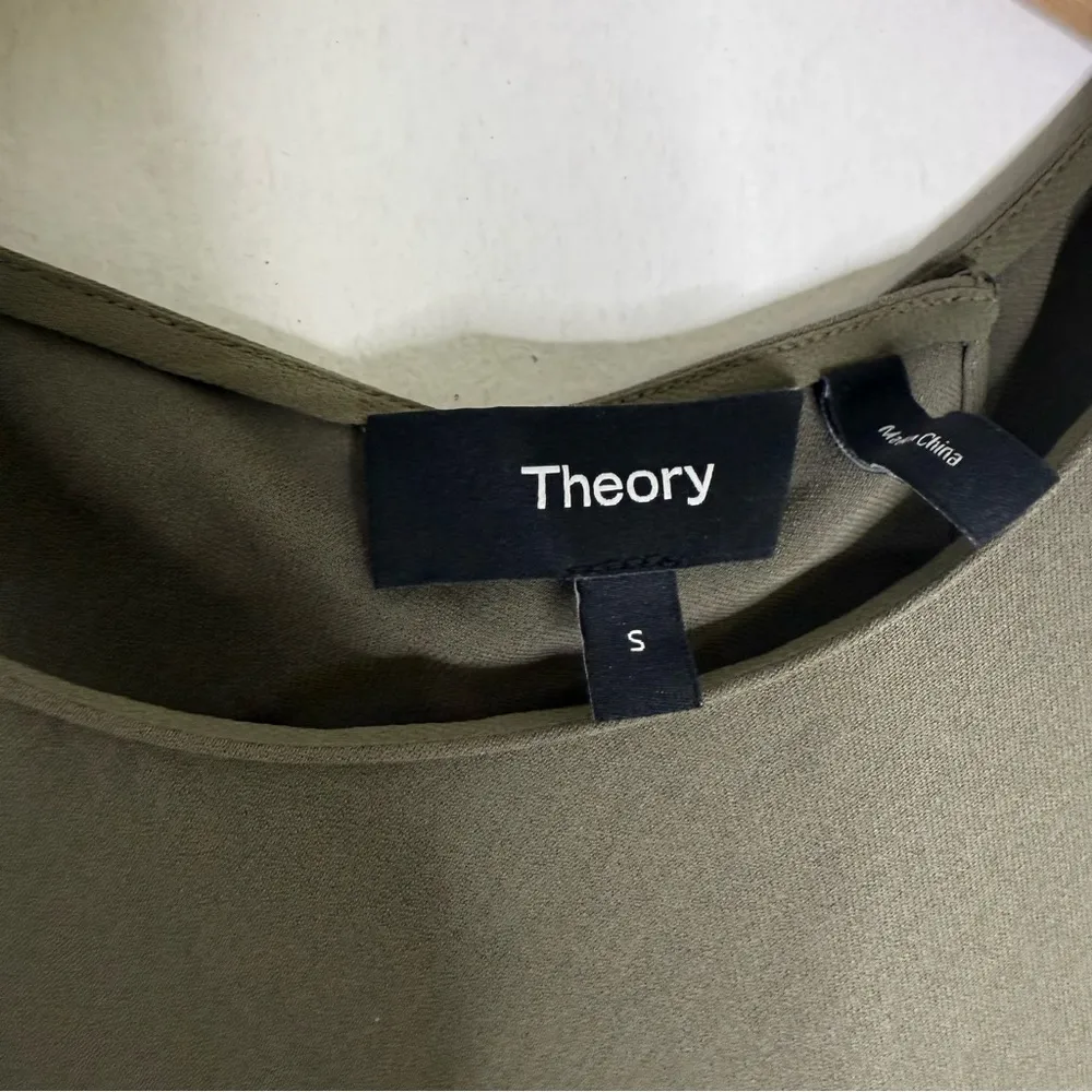 Theory Green Drapey Crepe Sleeveless Combo Jumpsuit – Size Small - Image 4