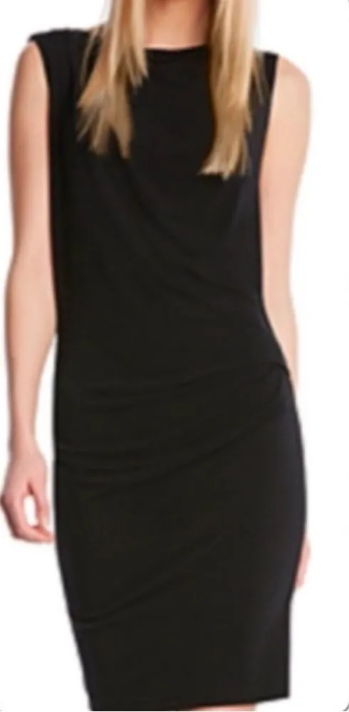 Robert Rodriquez Lydia Open Back Ruched Little Black Dress Women’s Medium - Image 1