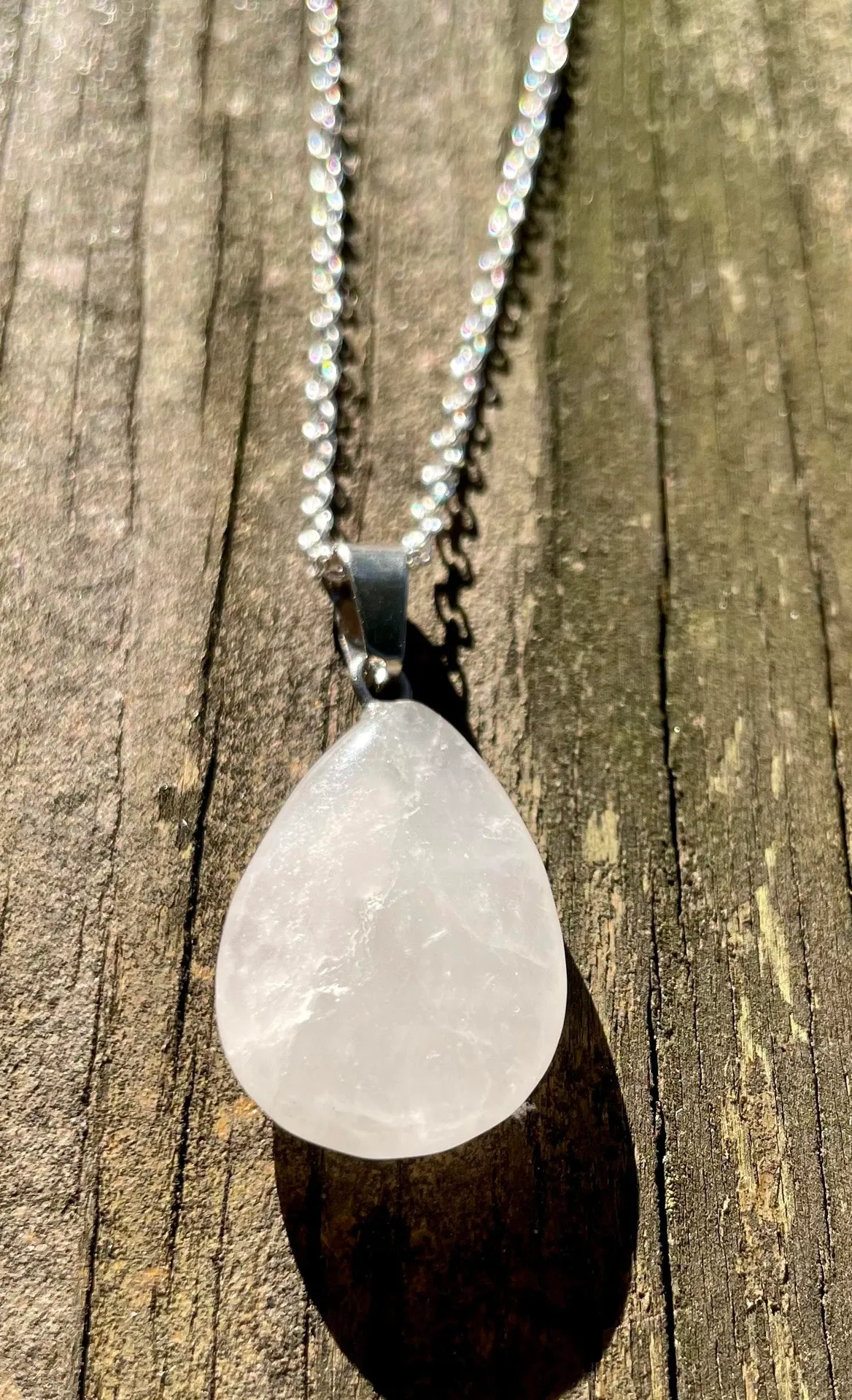 Boutique Clear Quartz Teardrop Necklace  - Image 4