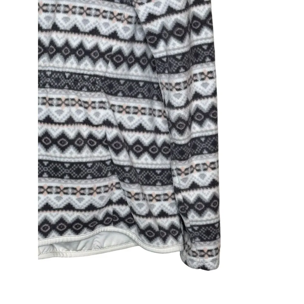 Croft & Barrow Women's Jacket Vintage‎ Full Zip Fleece Retro Monogram Pattern PM - Image 8