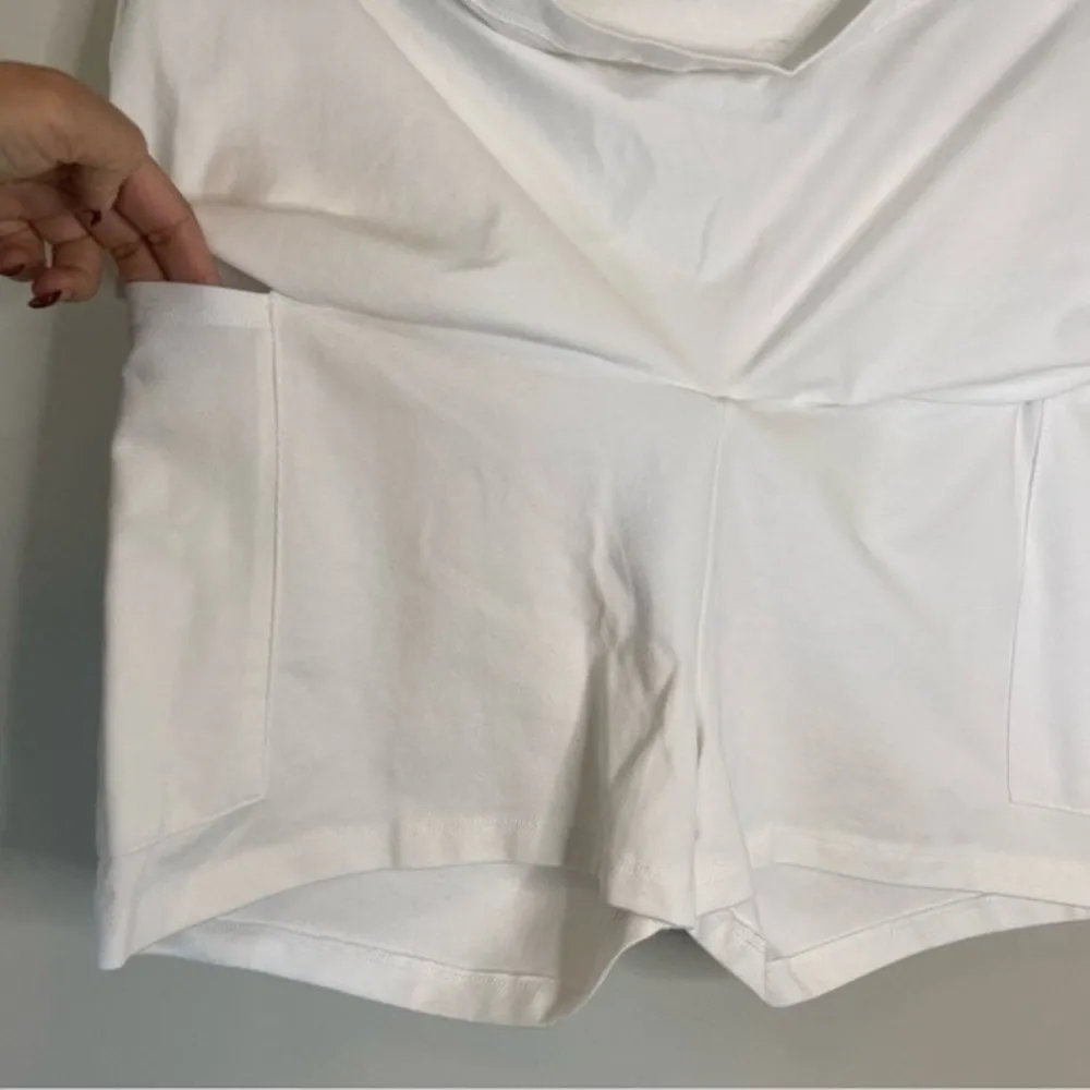 Victorias Secret PINK White Athletic Sport Tennis Skort Skirt with Shorts Sz XL - Image 3