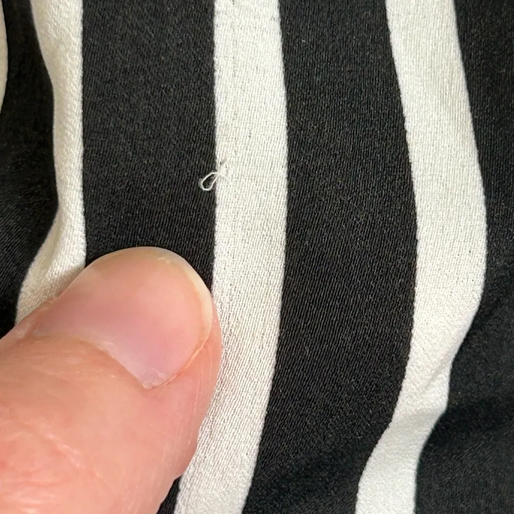 J. Crew Mercantile Womens Size 10 High Waisted Black White Striped Pleated Skirt - Image 11