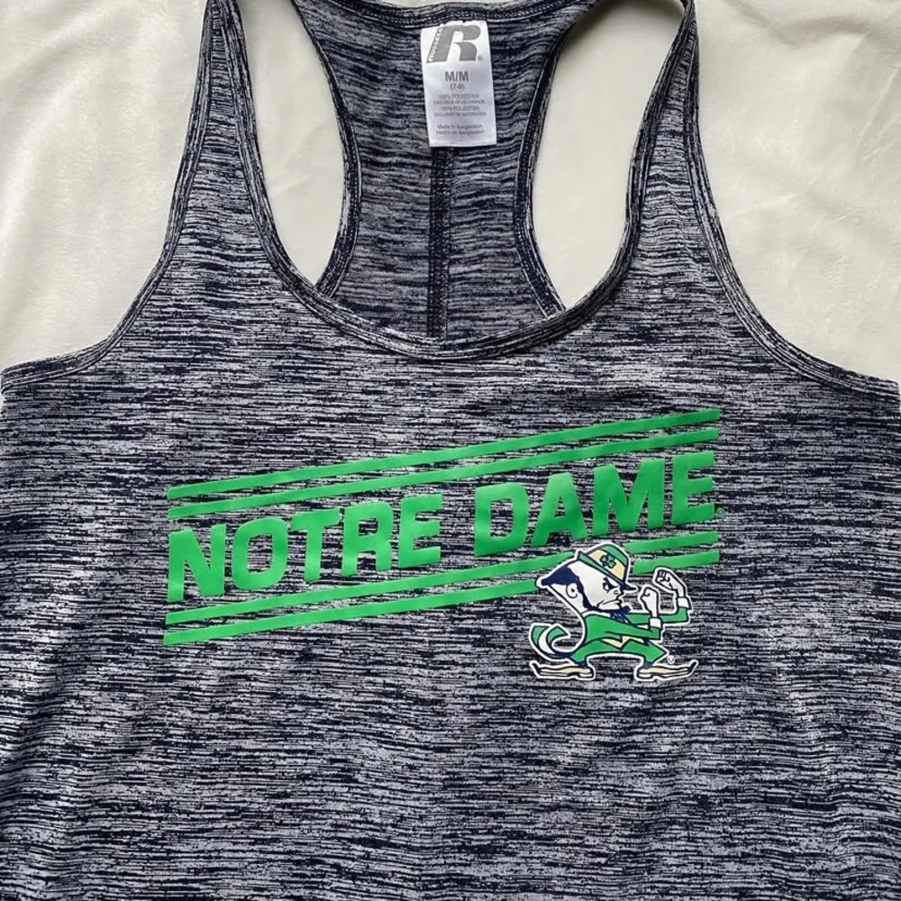 gray and green Notre Dame athletic tank top Size M - Image 2