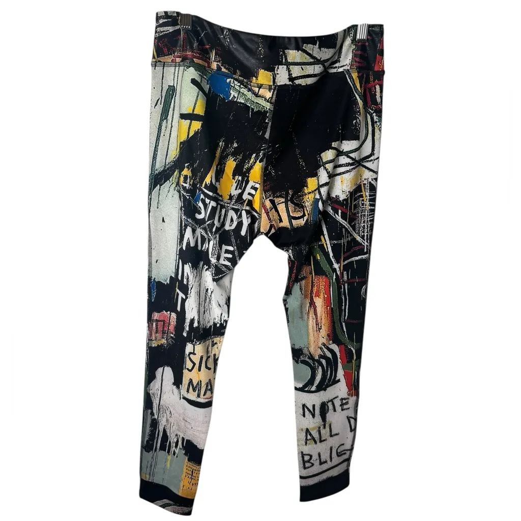 Alice + Olivia x Basquiat Jackie Printed Yoga Leggings L - Image 7