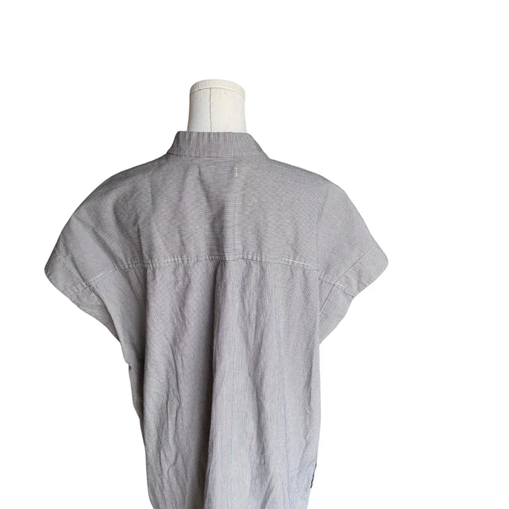 Everlane - The Easy Workwear Dress Striped Organic Cotton Sz XL - Image 6