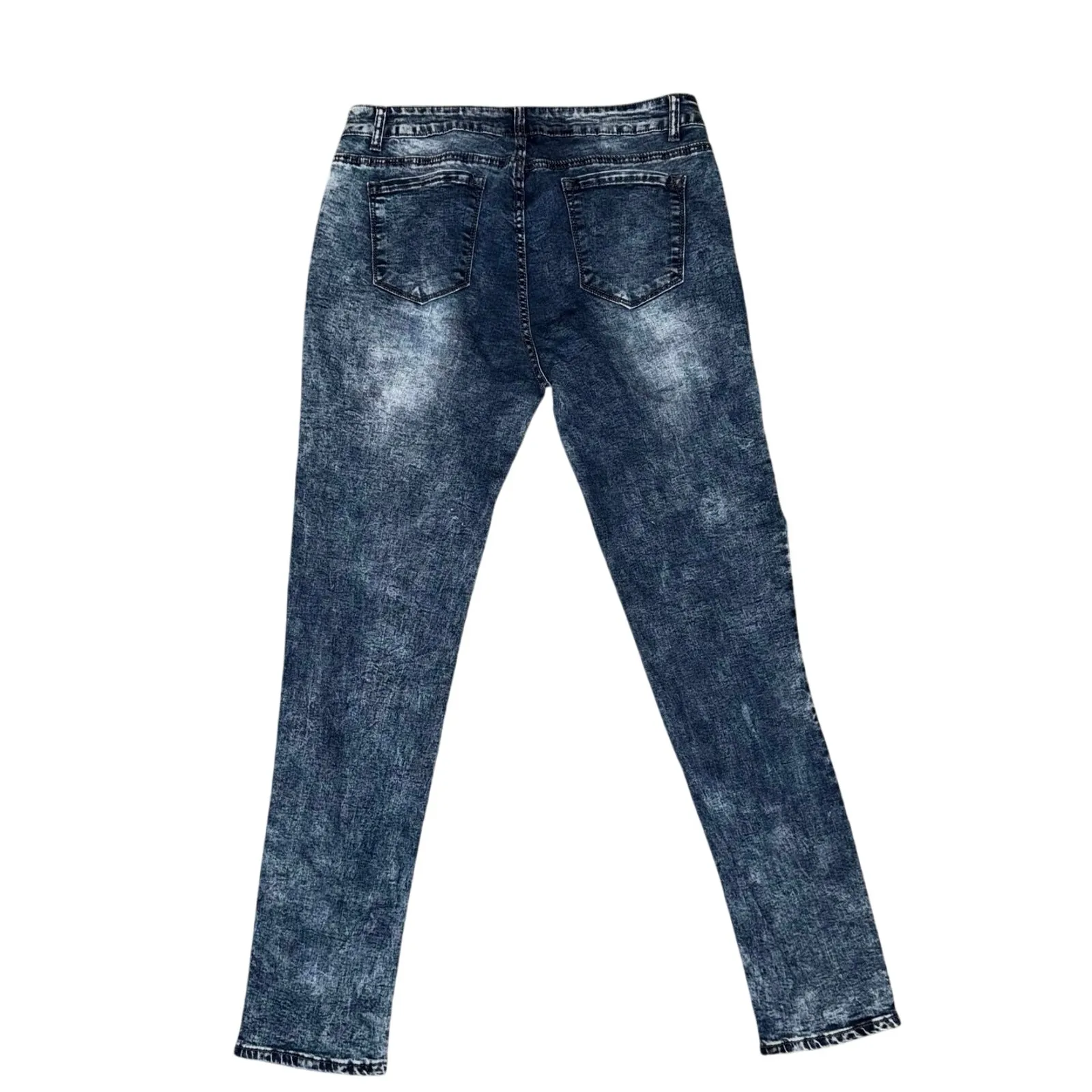 Blue Topic Rose Patch Distressed Jeans Size 15/16 NWT - Image 5