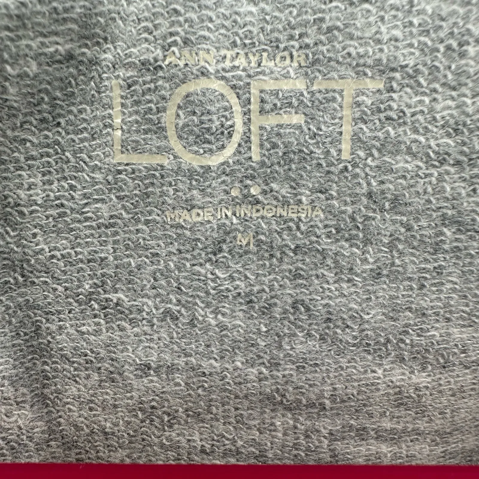 Loft Size Medium Sweater Gray Lacey Front Pullover Casual Cute Cottagecore Cozy‎ - Image 4