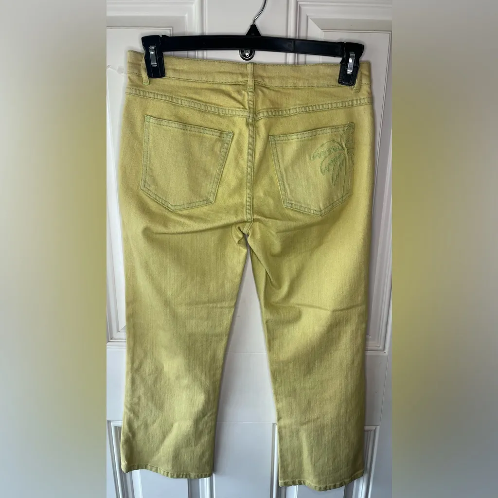 NEW Lilly Pulitzer yellow green lime carpi jeans pants size 4 casual woman’s - Image 5