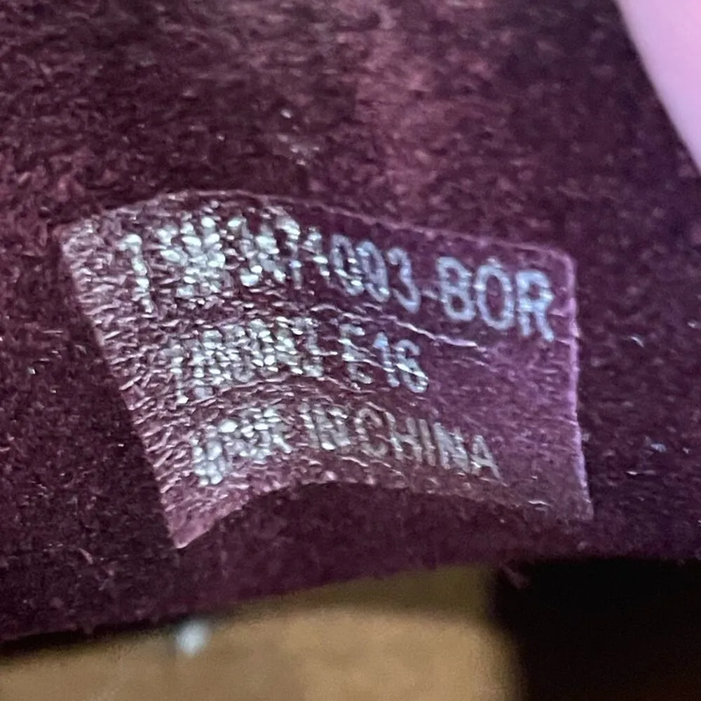 FRYE Gemma Kiltie Wine Color Suede Loafers Size 7.5 Oxford Slip On Shoes Sneaker - Image 5