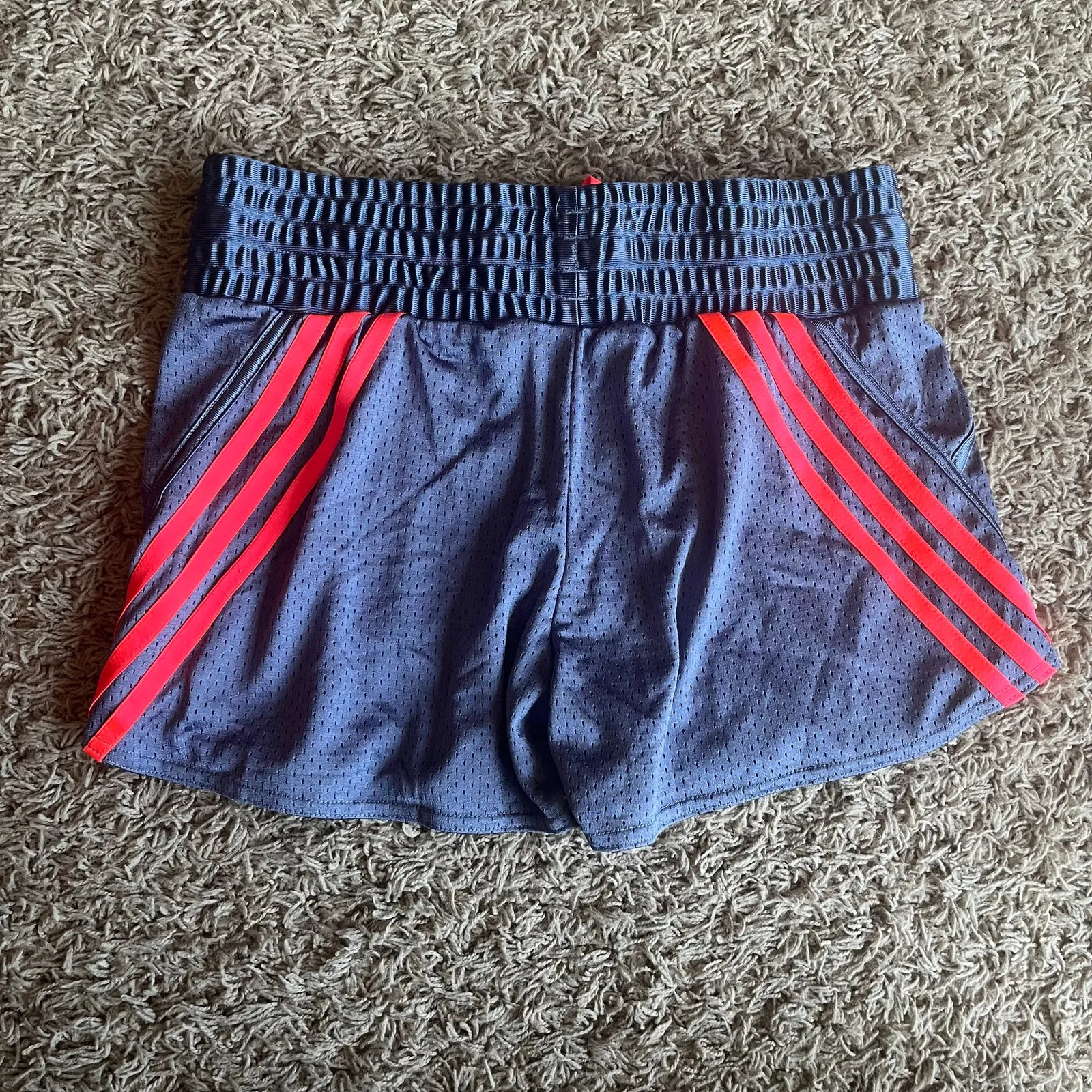 Adidas Blue / Pink Athletic Shorts Size Small (8-10) - Image 2
