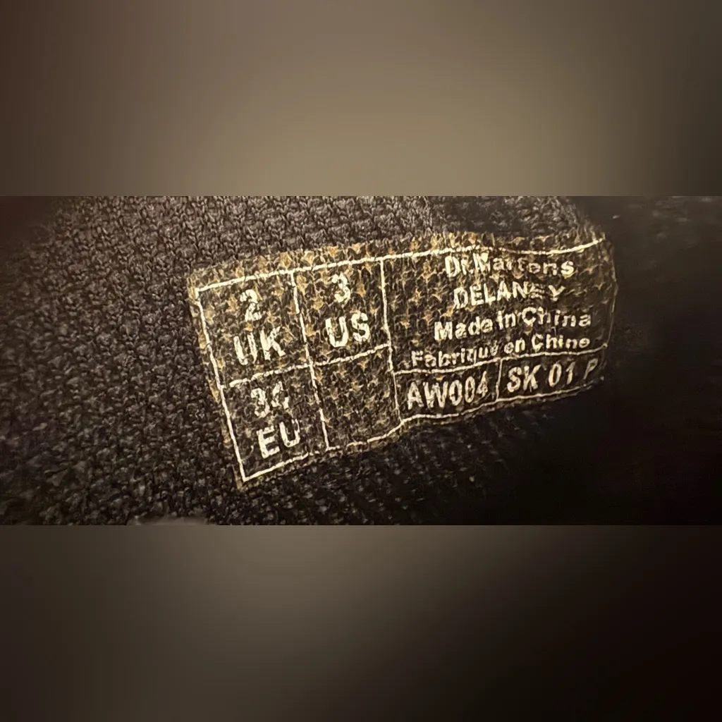 (Doc Martens) Floral Zipper Combat Boots: Size 3W or 1.5 Kids - Image 6