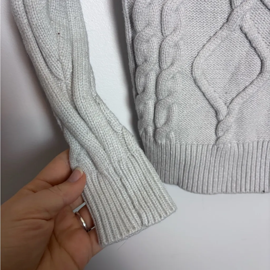 Disney Parks Star Wars Stormtrooper Gray Cable Knit Crew Neck Pullover Sweater - Image 6