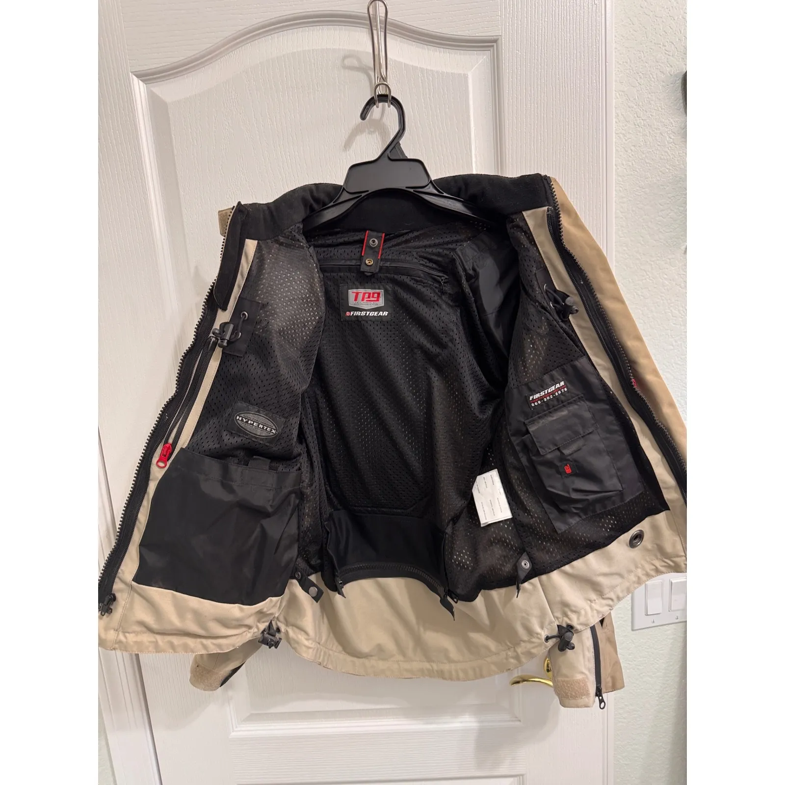 Firstgear womens Motorcycle Jacket All Weather Riding Technical Performance Gear Tan - Image 12