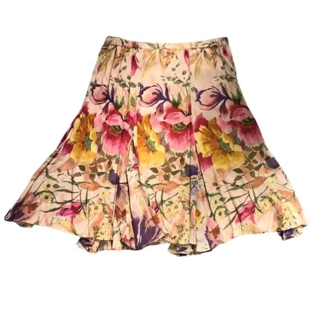 Chico’s Design Floral Print Corsage Sashay Midi A-Line Skirt - Image 43