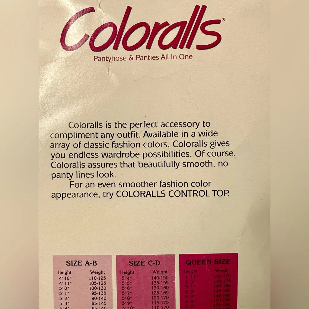 Vintage Coloralls Pantyhose Panties Women’s‎ Size C - Image 9
