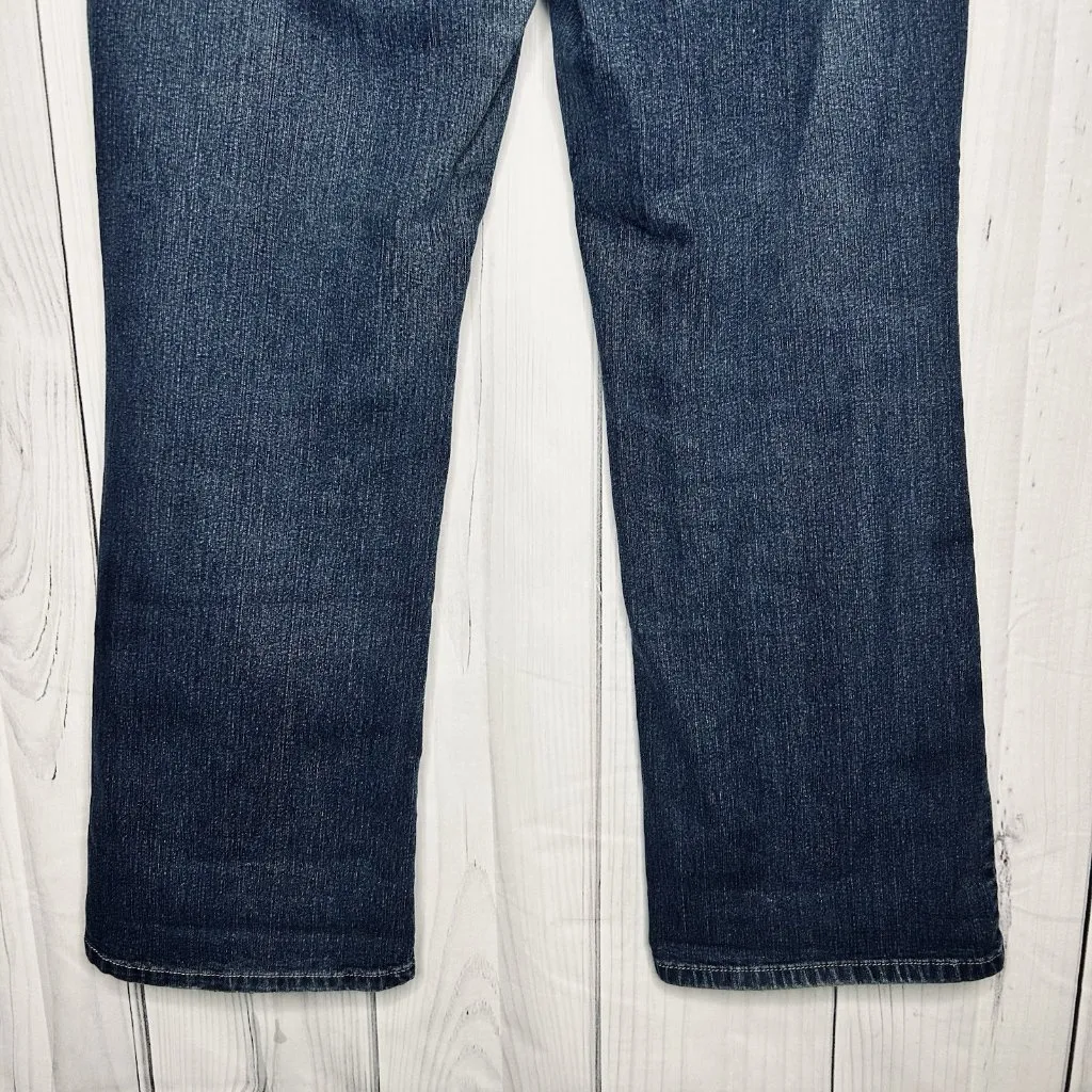 Cato Flared Leg Jeans High Rise Blue Denim Pockets Stretch Size 16 (36 x 31) - Image 7