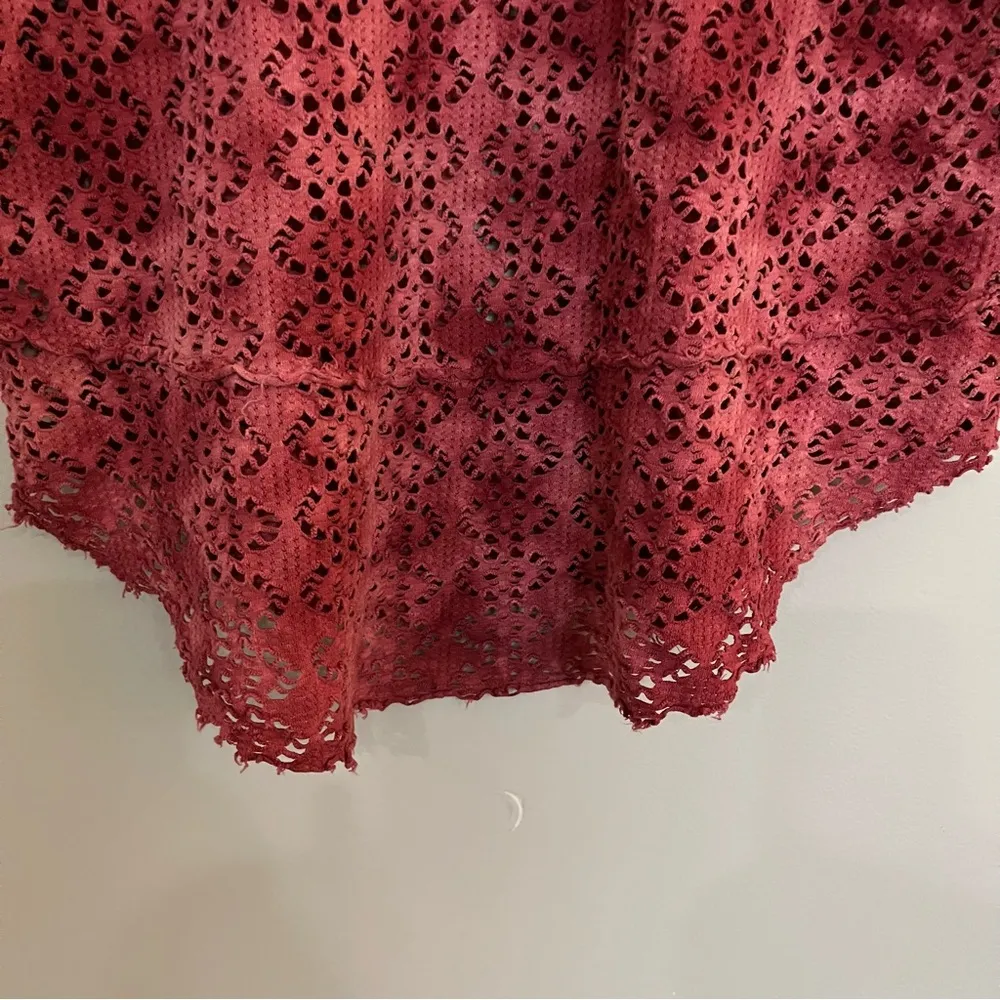 Free People crochet cut dip dye raglan top. Beautiful condition Size XS - Image 10