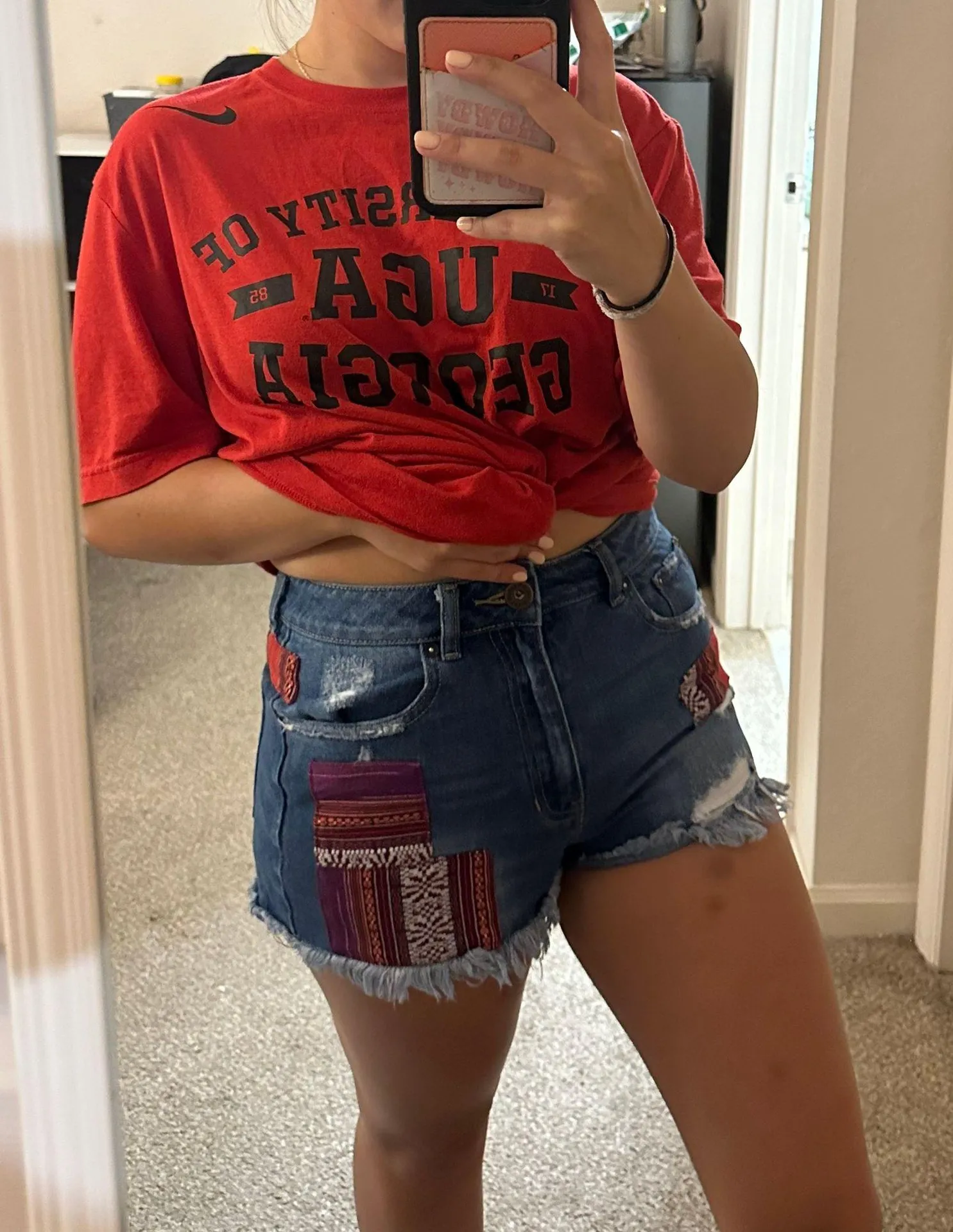 Patchwork Jean Shorts - Image 4