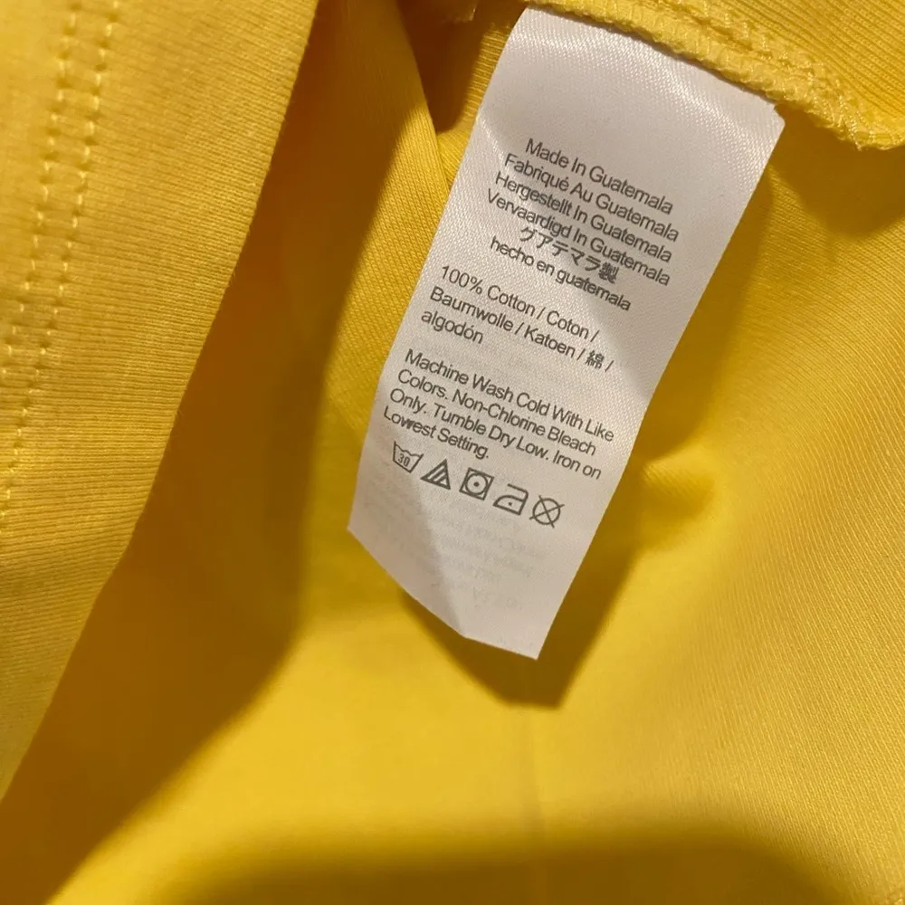 NWOT J. Crew Size M Yellow Mid Weight Crew Neck Soft Knit Cotton Tank Top - Image 3