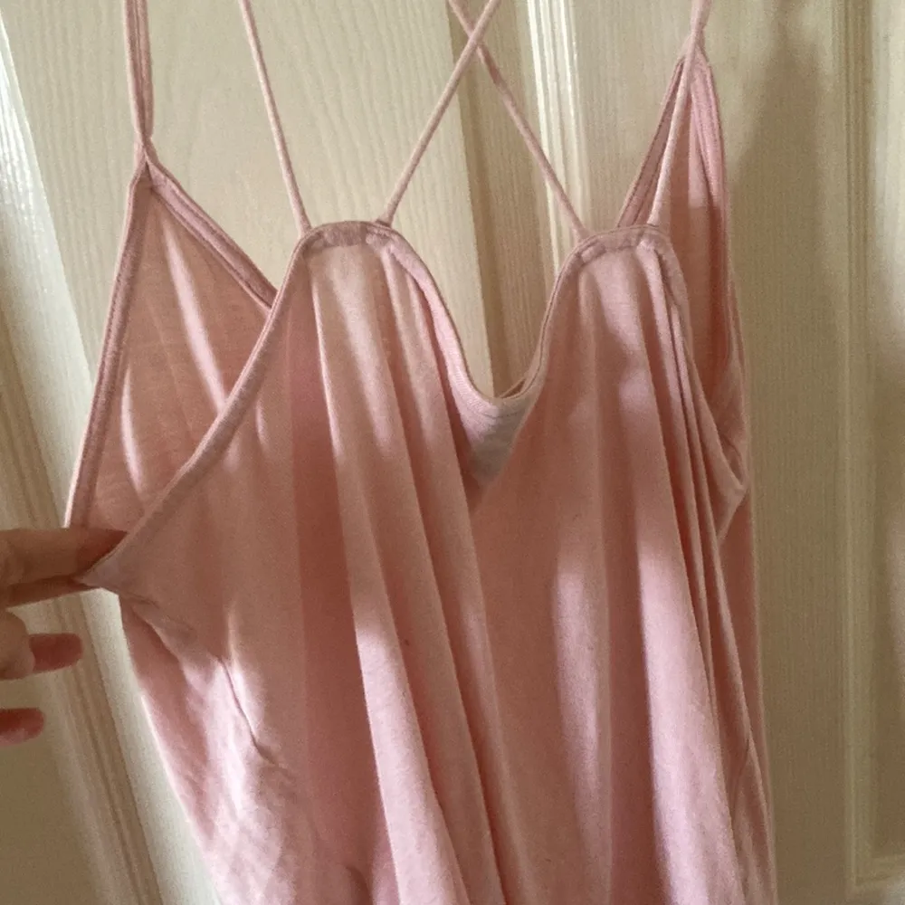 H&M Pale Pink Strappy Cropped Tank Top Size Small Soft Stretch Shirt Like New - Image 4