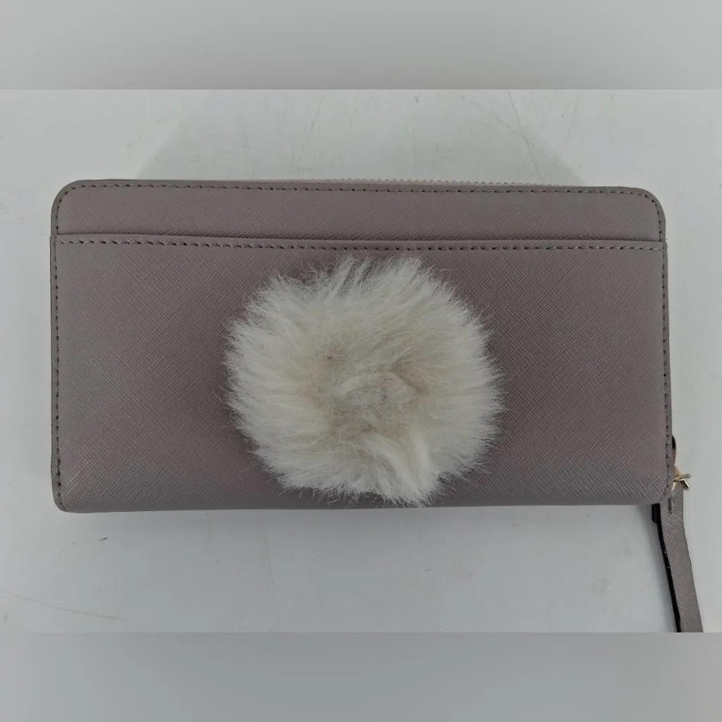 Kate Spade New York "Hop To It Neda" bunny zip-around wallet in the color Gray - Image 3