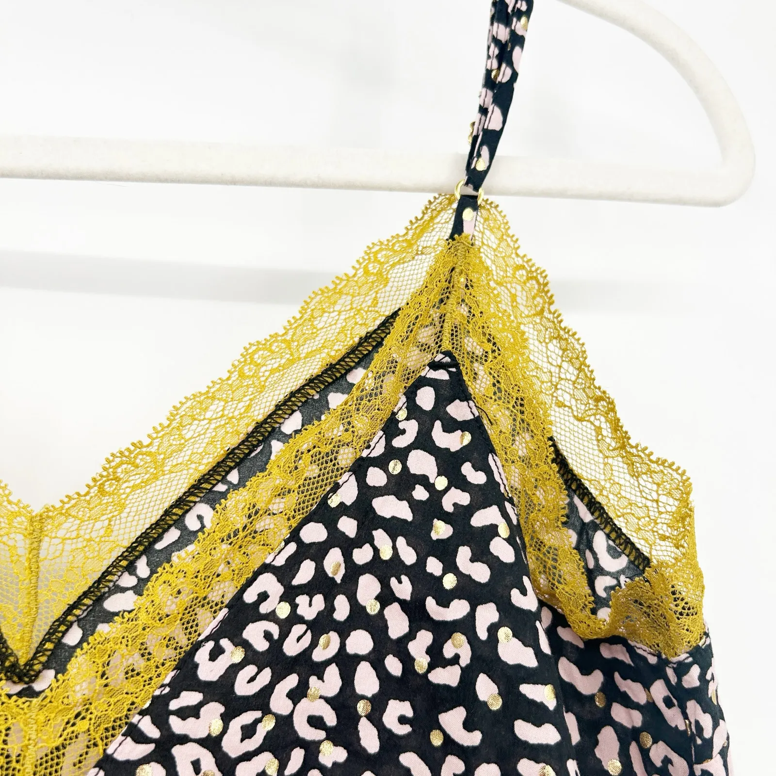 Victorias Secret VS Y2K Coquette Lace Leopard Animal‎ Print Sleep Cami Top XS - Image 6