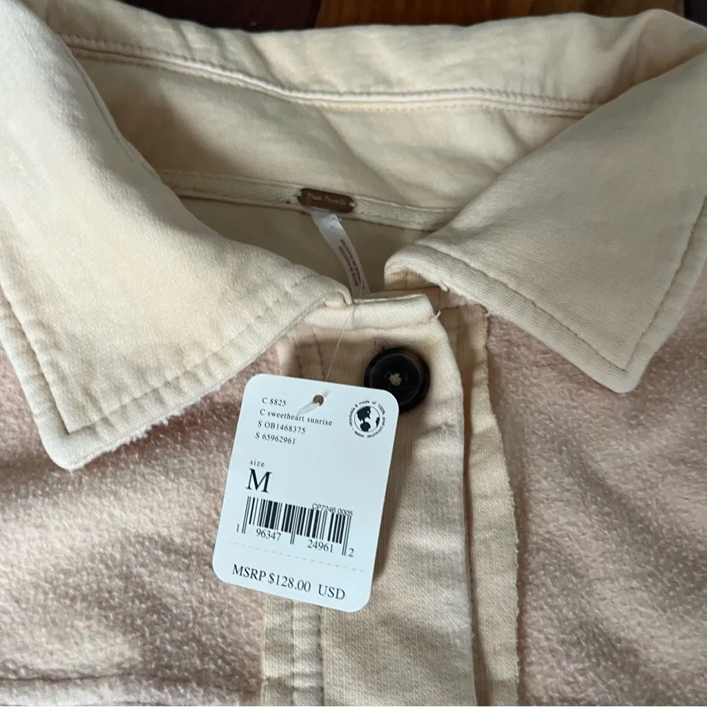 NWT FREE PEOPLE RUBY JACKET (SHACKET) - SWEETHEART SUNRISE - Image 5