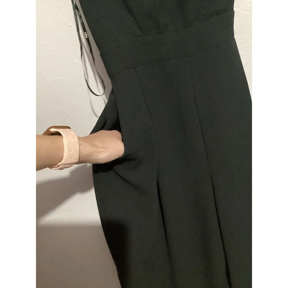 Lulus Statement Of Style Black Sleeveless Wide Leg Tie Waist Jumpsuit S - Image 5