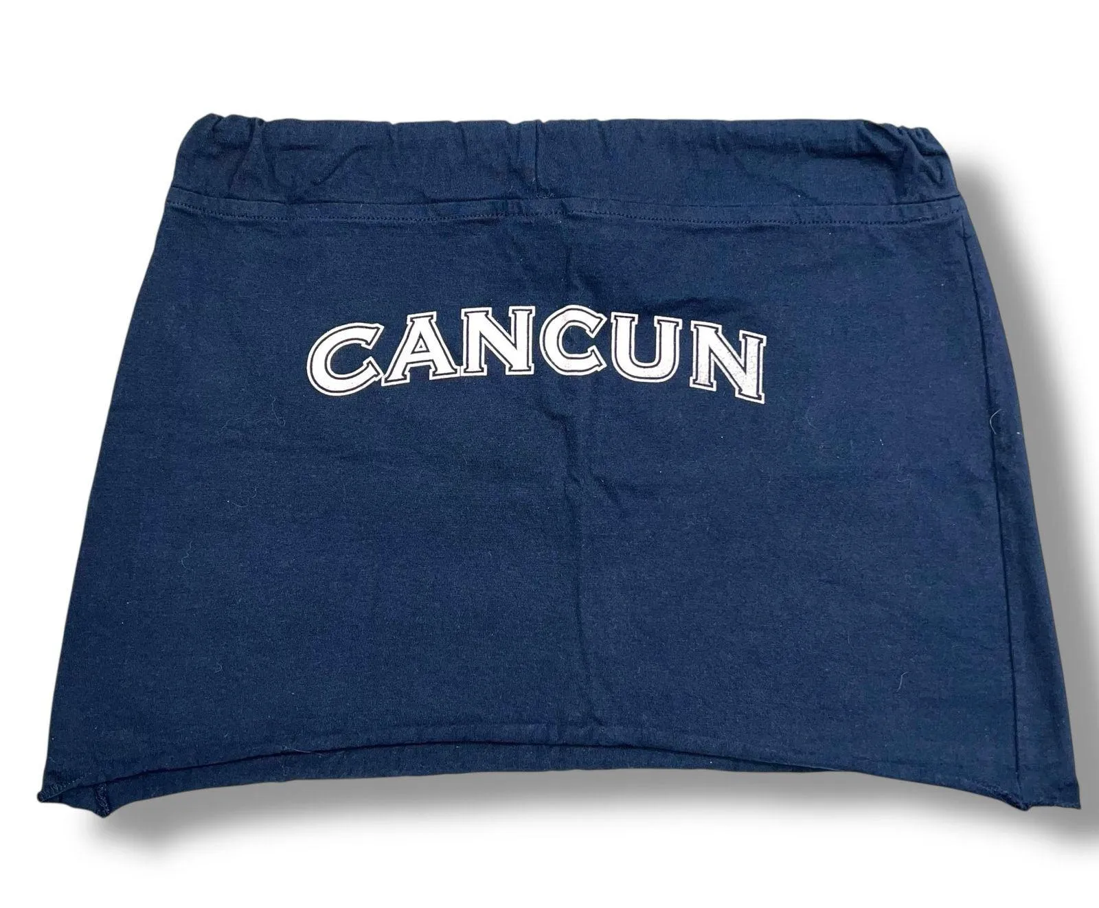 Red Cancun Cozumel Womens Mini Skirt Lightweight Blue White Drawstring Large - Image 4