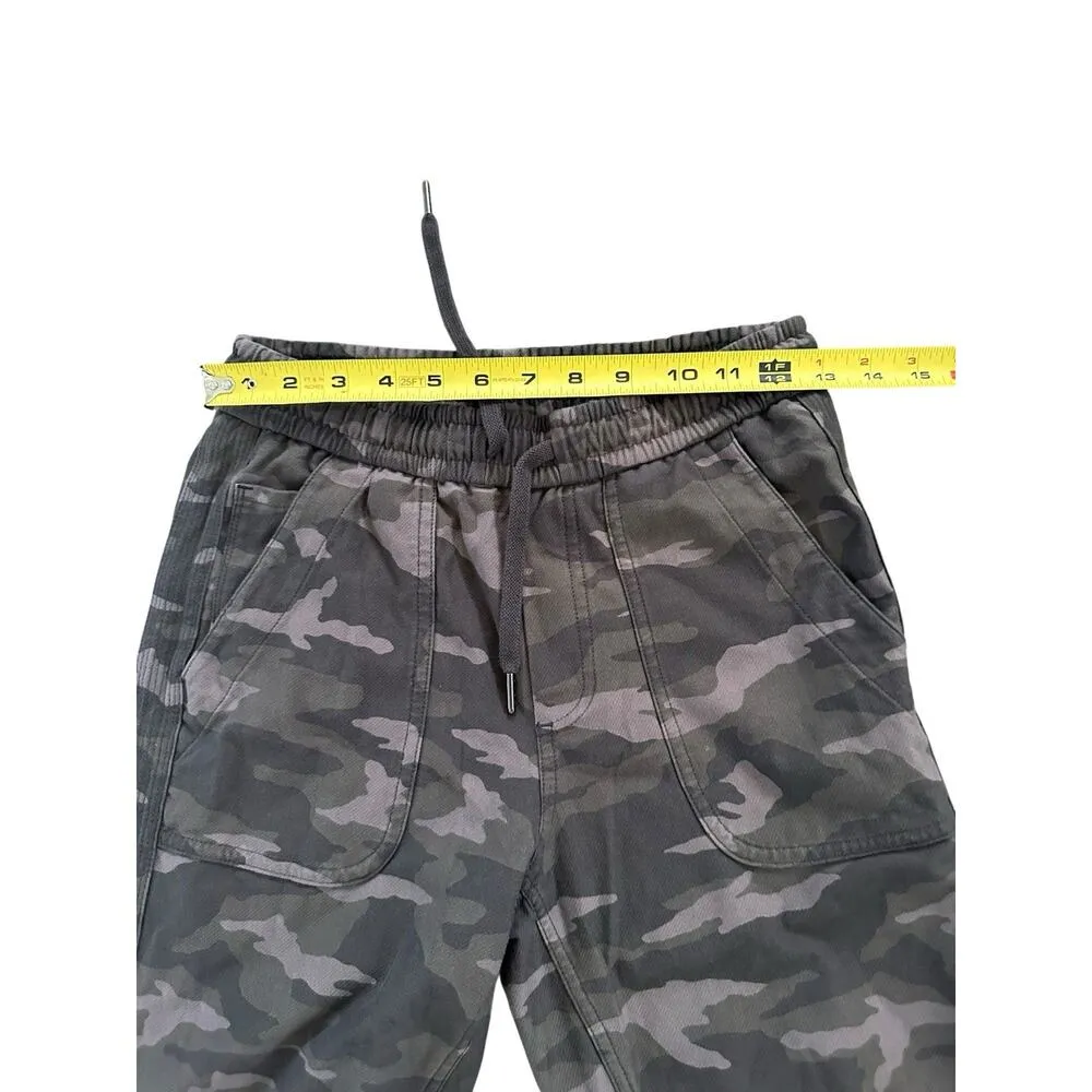 ATHLETA WOMEN'S BLACK OLIVE GREEN ELASTIC WAIST CAMO FARALLON JOGGER PANTS Sz 0 - Image 8