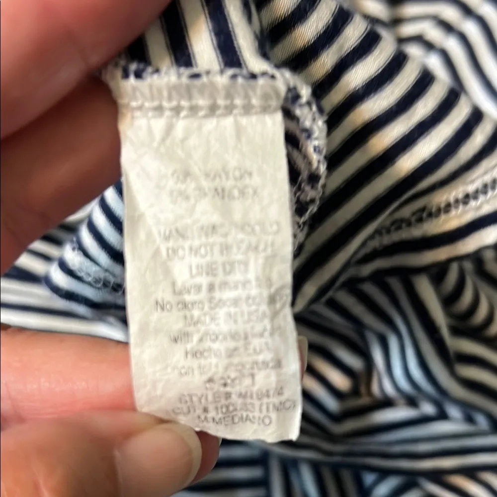 Classic Navy and White Striped Tank Top - Image 4