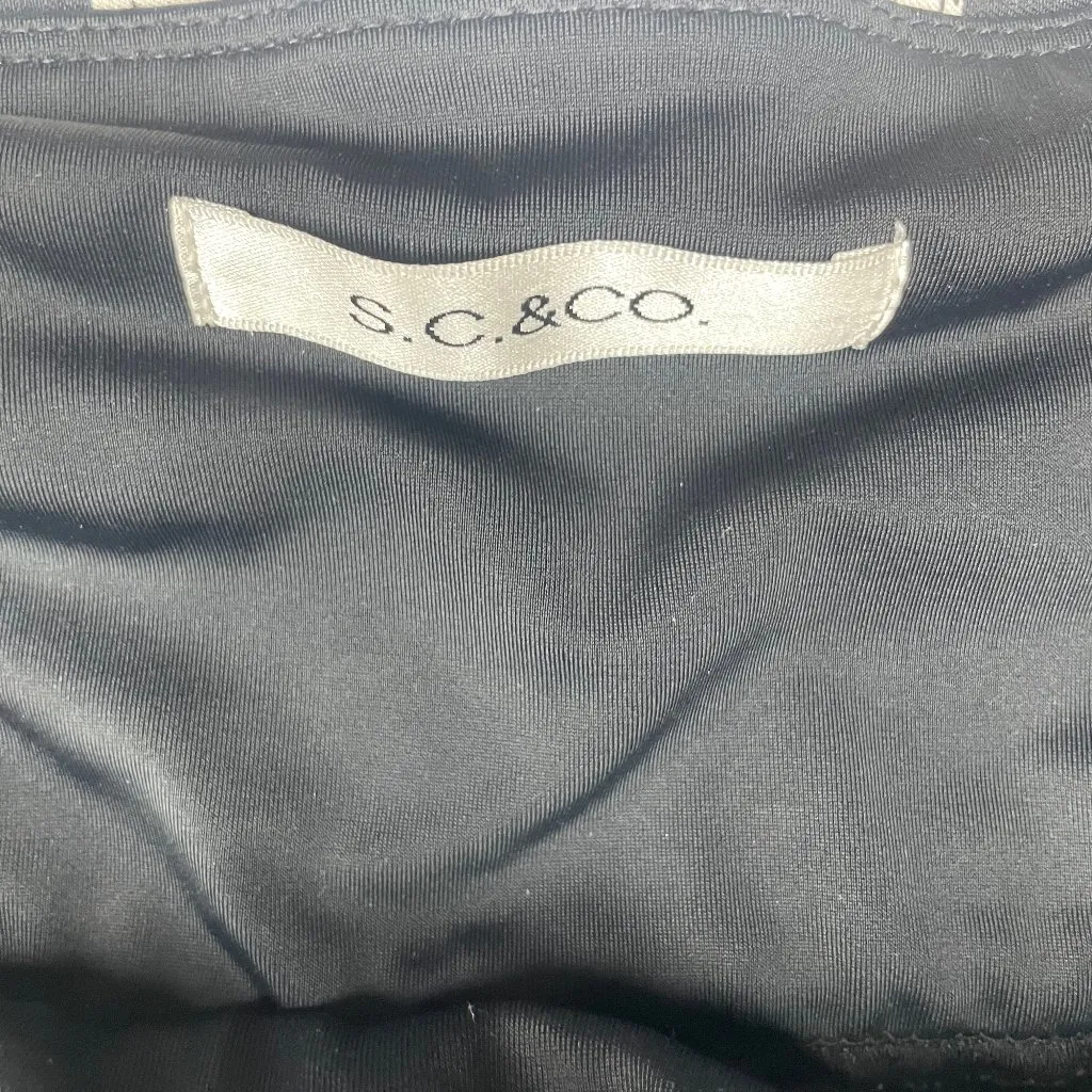 S.C. & Co. Women's Black Ivory Abstract Tummy Control Pocket Skort Skirt Sz XL - Image 9