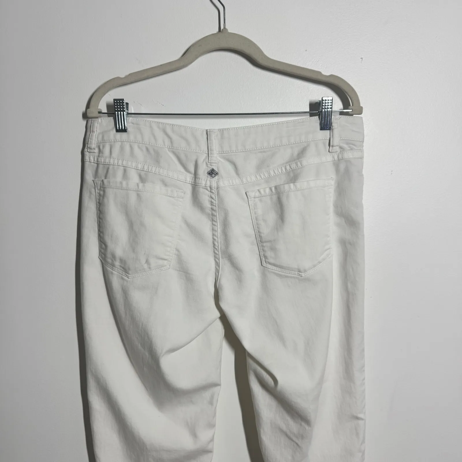 Prana Minimal Stretch Jean Pant Women 8 White Preppy Casual Modest Spring Coast - Image 4