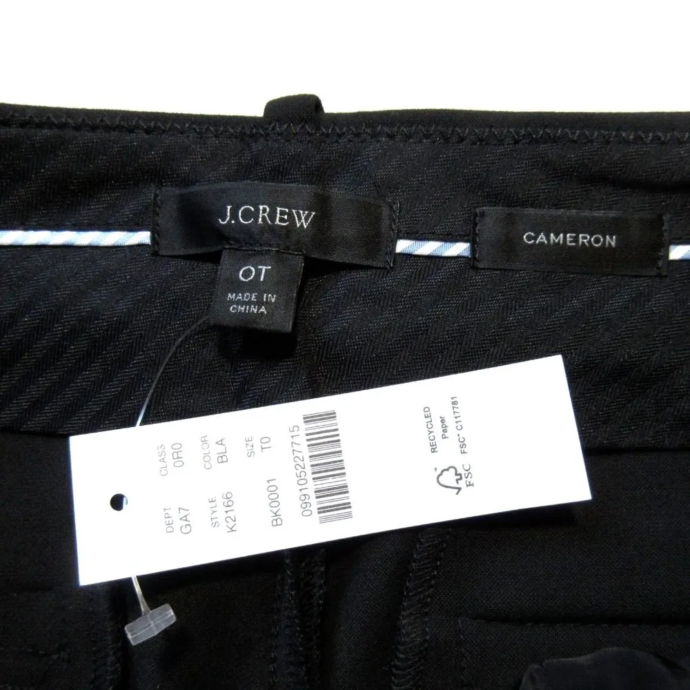NWT J.Crew Full Length Cameron in Black Four Season Stretch Pants 0T - Image 4