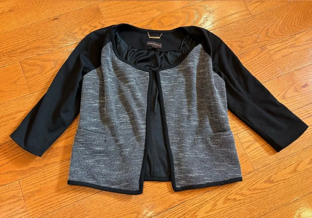 Dana Buchman Open Front Blazer Jacket 10 | Corporate Core Minimalist Workwear - Image 1