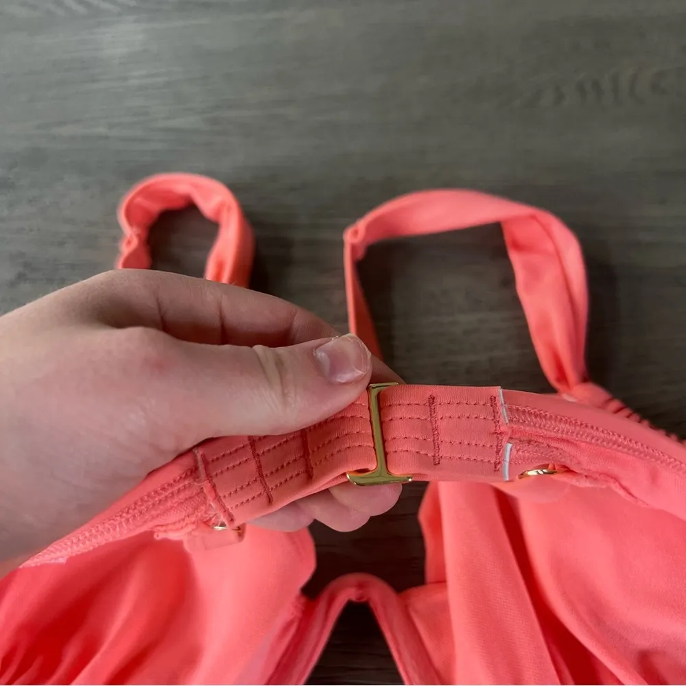 Shade & Shore Coral Bikini Top size 36B - Image 4
