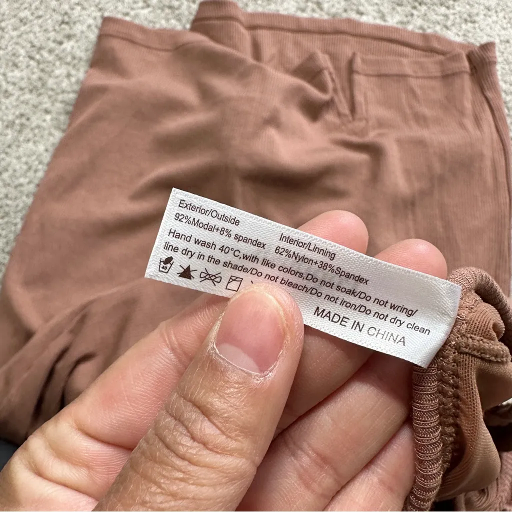 Popilush Women’s Shapewear Modal Sculpting Mini Tank Dress in Light Brown Size L Size L - Image 15