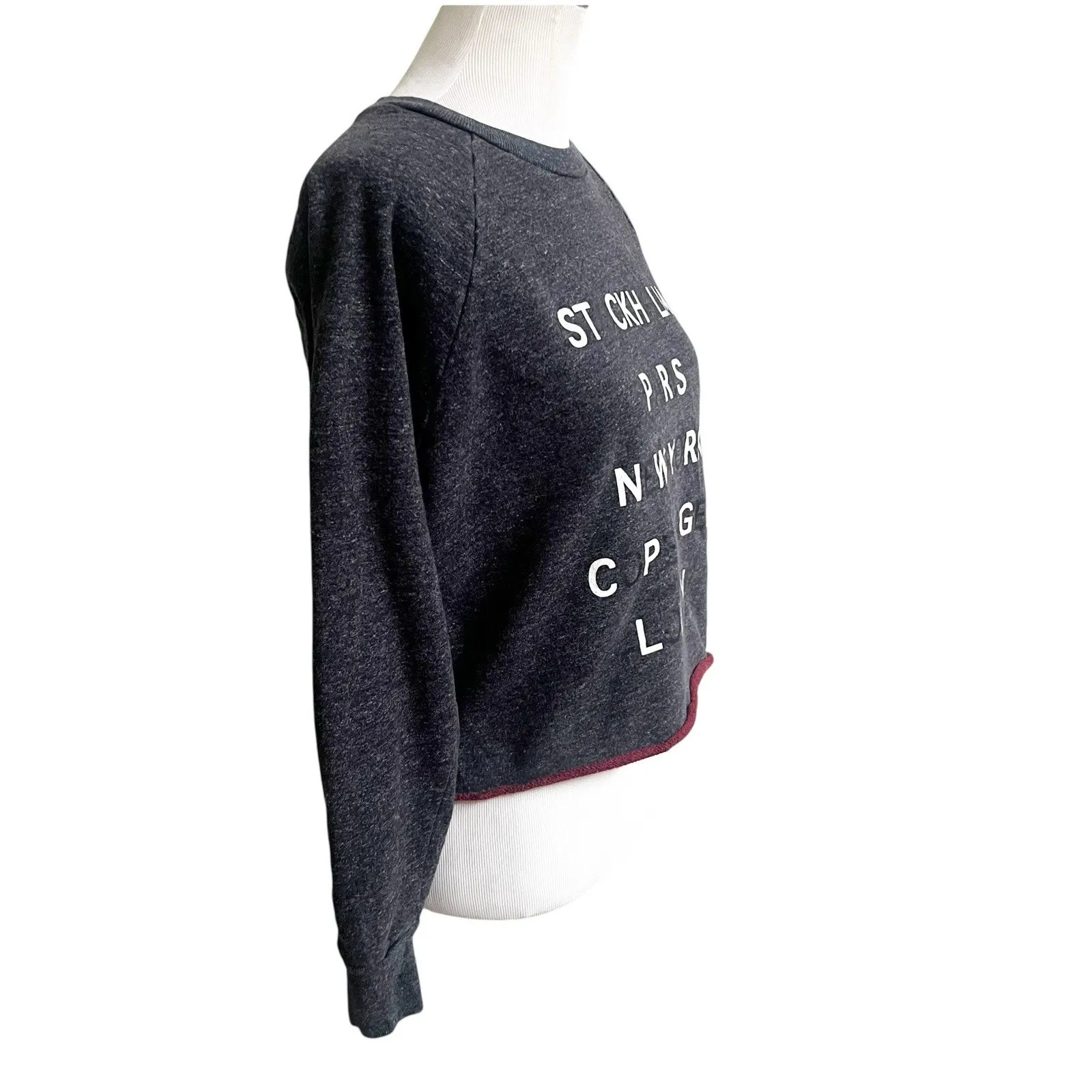Madewell Tourguide Crewneck Sweater Big City Names Navy Martin Lined Size Small - Image 3