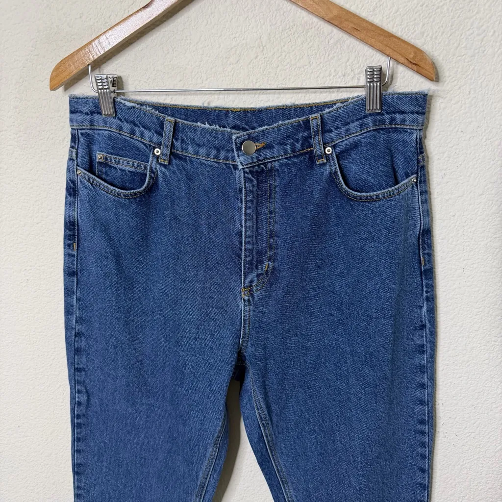 Khy × Natasha Zinko Classic Straight Leg Jeans Raw Hem Womens Size 30 Blue - Image 4