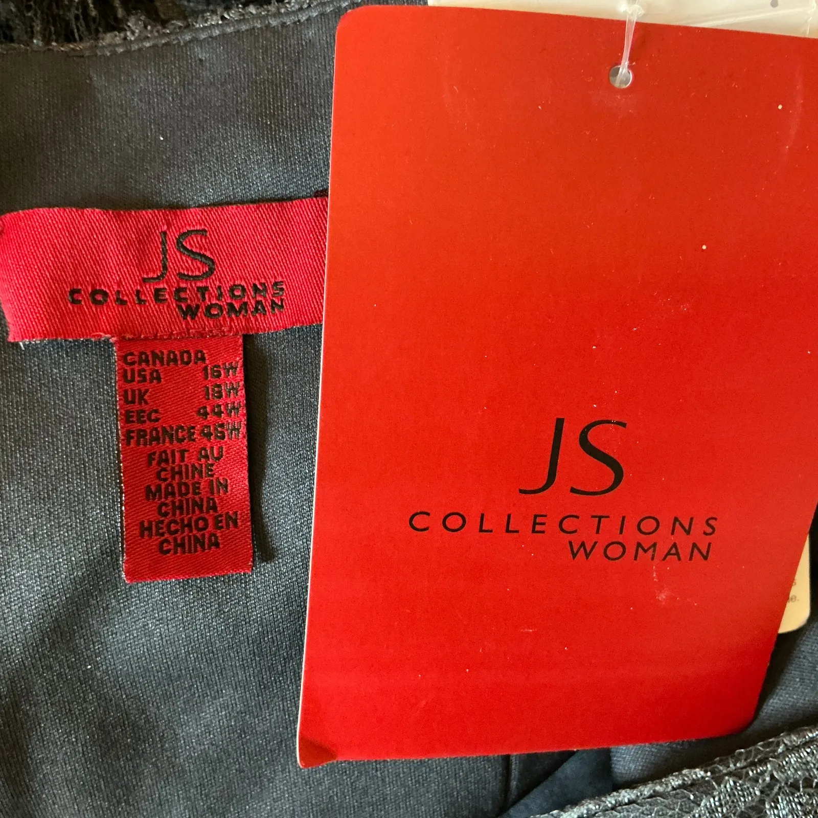 JS Collections Sequin Lace Pleated Long A-Line Evening Gown Gray Size 16W Dress - Image 10