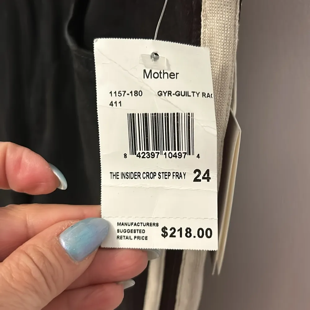 Mother Insider Crop Step Fray Guilty Racer Size 24 - Image 8