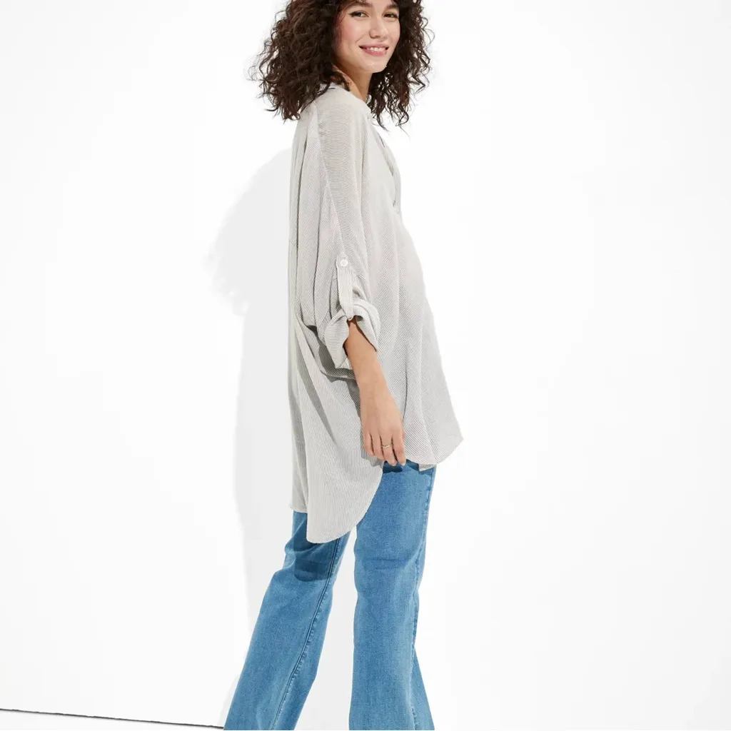 NWT American Eagle Outfitters Oversized Beach Shirt - Size: Large - Image 13