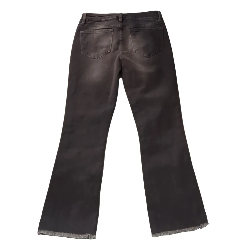 Free People Black Fringe Jeans Size 25 - Image 8