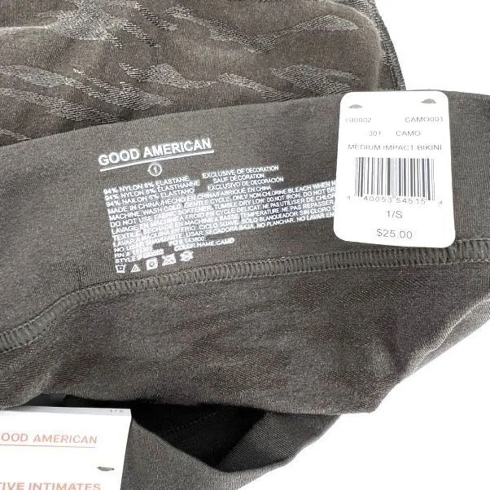 NWT Good American Women's Active Intimate Bikini Set Sports Bra Camouflage Small - Image 8