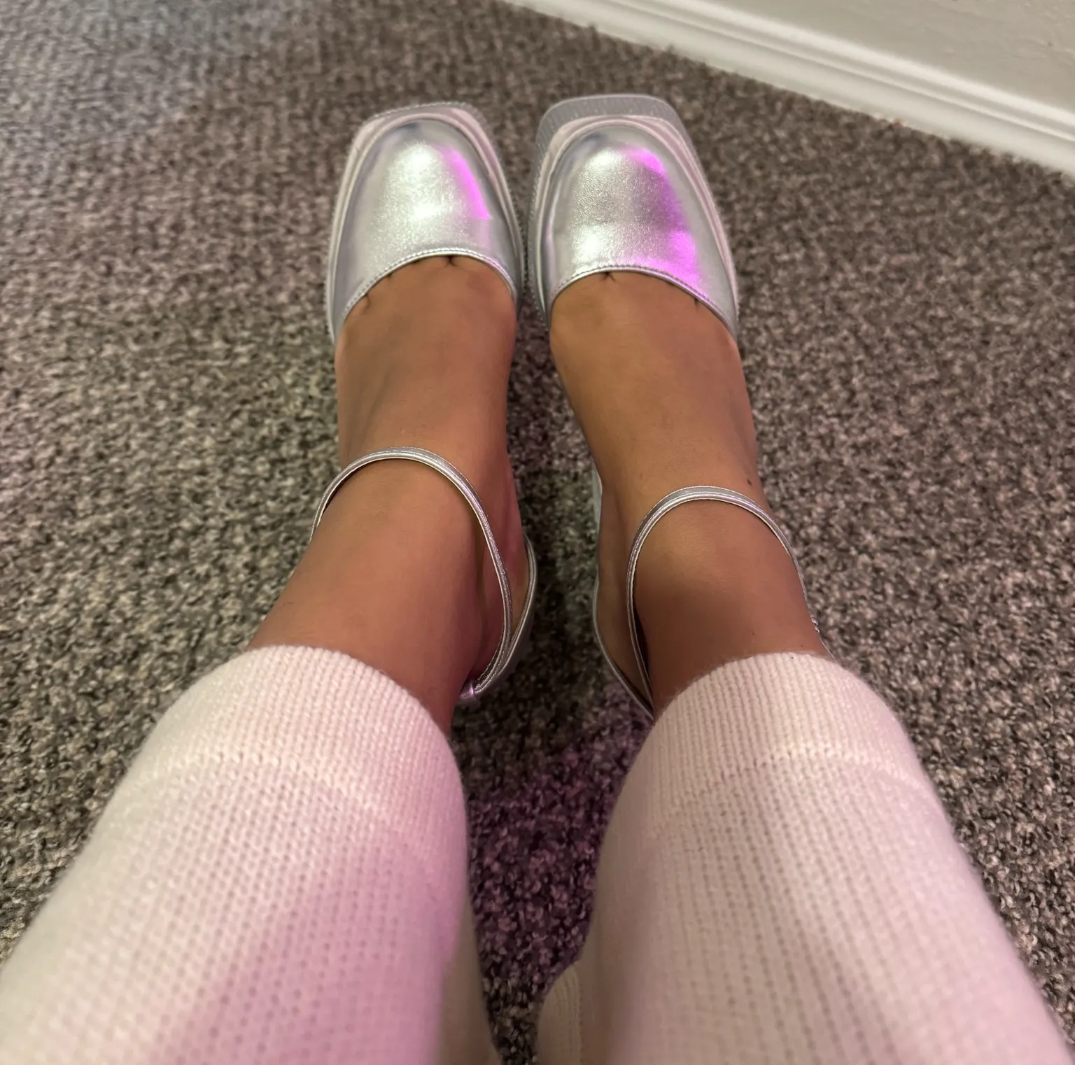 Silver Platform Heels - Image 4